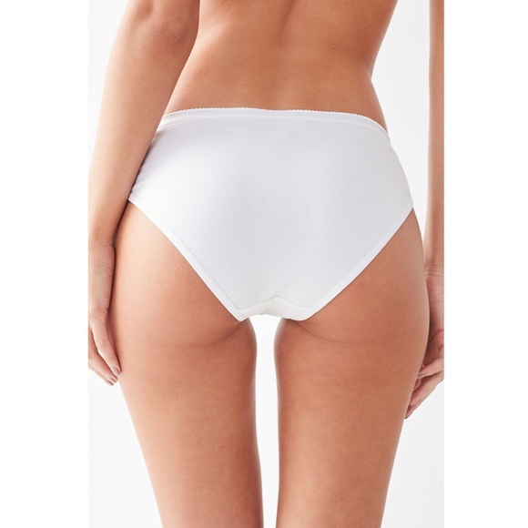 NWT UO Out From Under Embroidered Text Bikini White Med - Forever Or Never - Picture 3 of 11